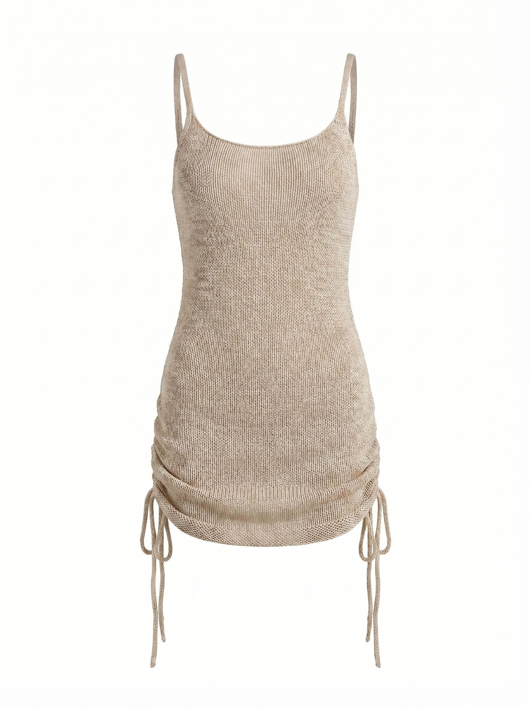 Women’s Dress – Knit Spaghetti Strap Mini Dress