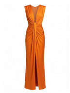 Women’s Elegant Pleated Maxi Dress