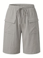Women’s Drawstring Cargo Bermuda Shorts