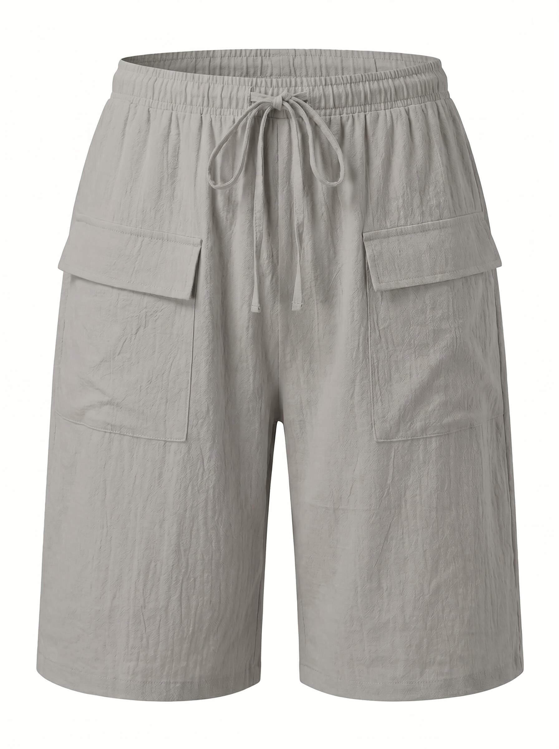 Women’s Drawstring Cargo Bermuda Shorts
