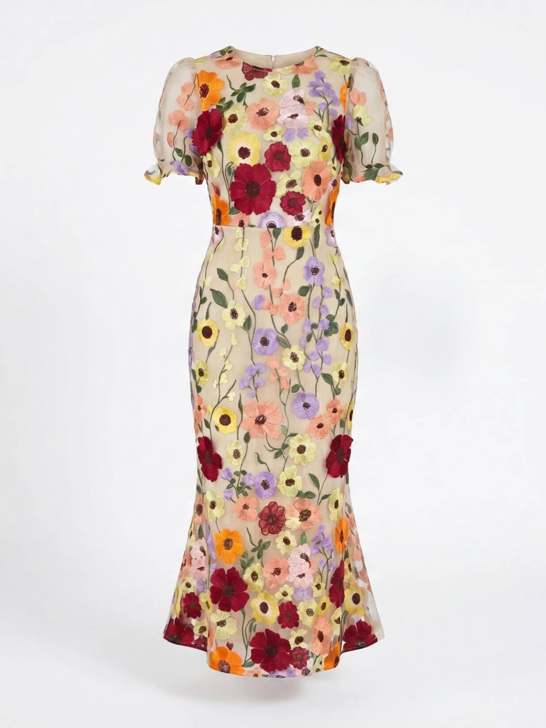 Maribel 3D Floral Midi Dress
