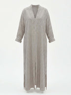 Women’s Dress – Striped Maxi Kaftan Dress