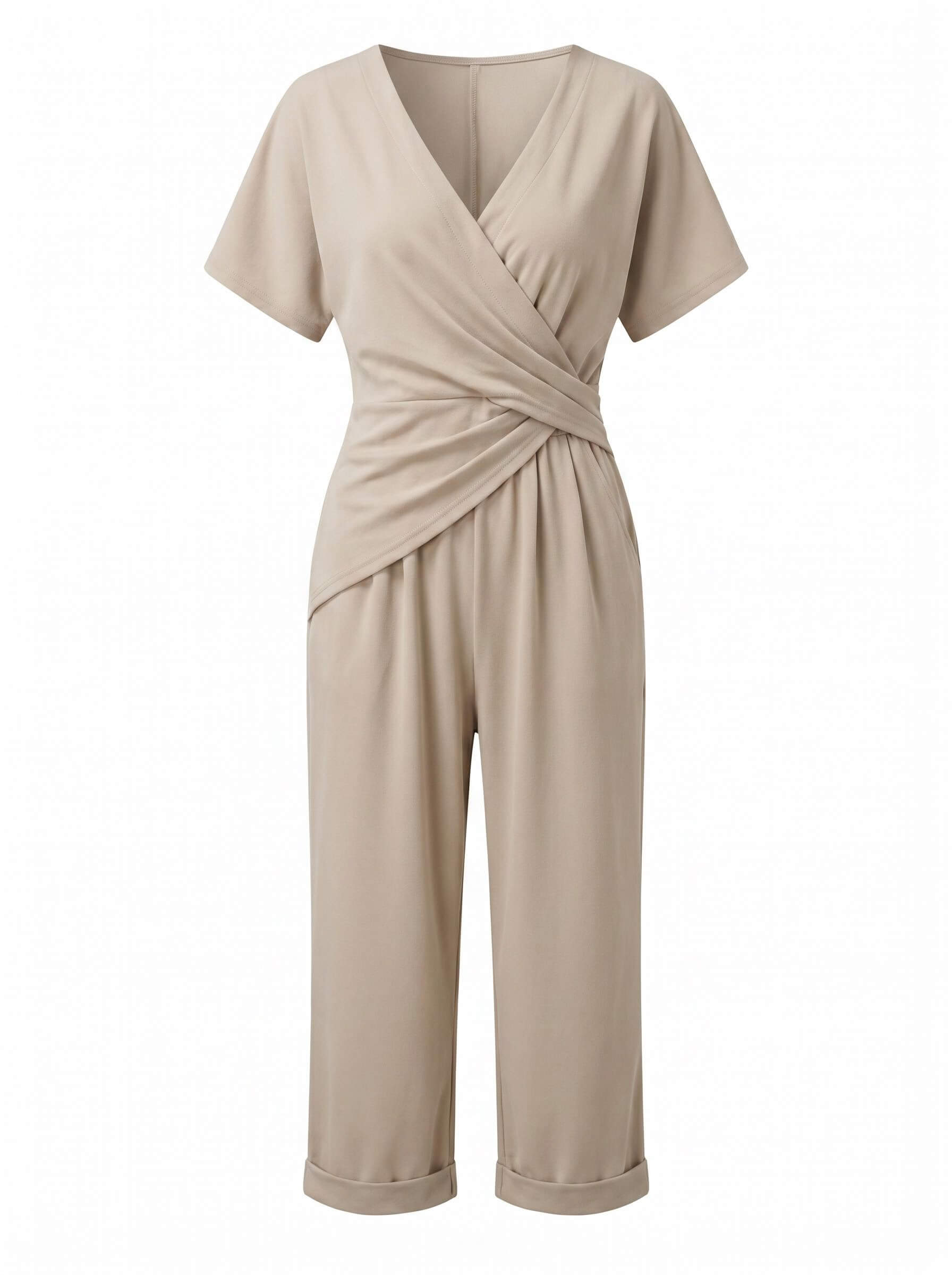Women’s Wrap Front Cuffed Jumpsuit