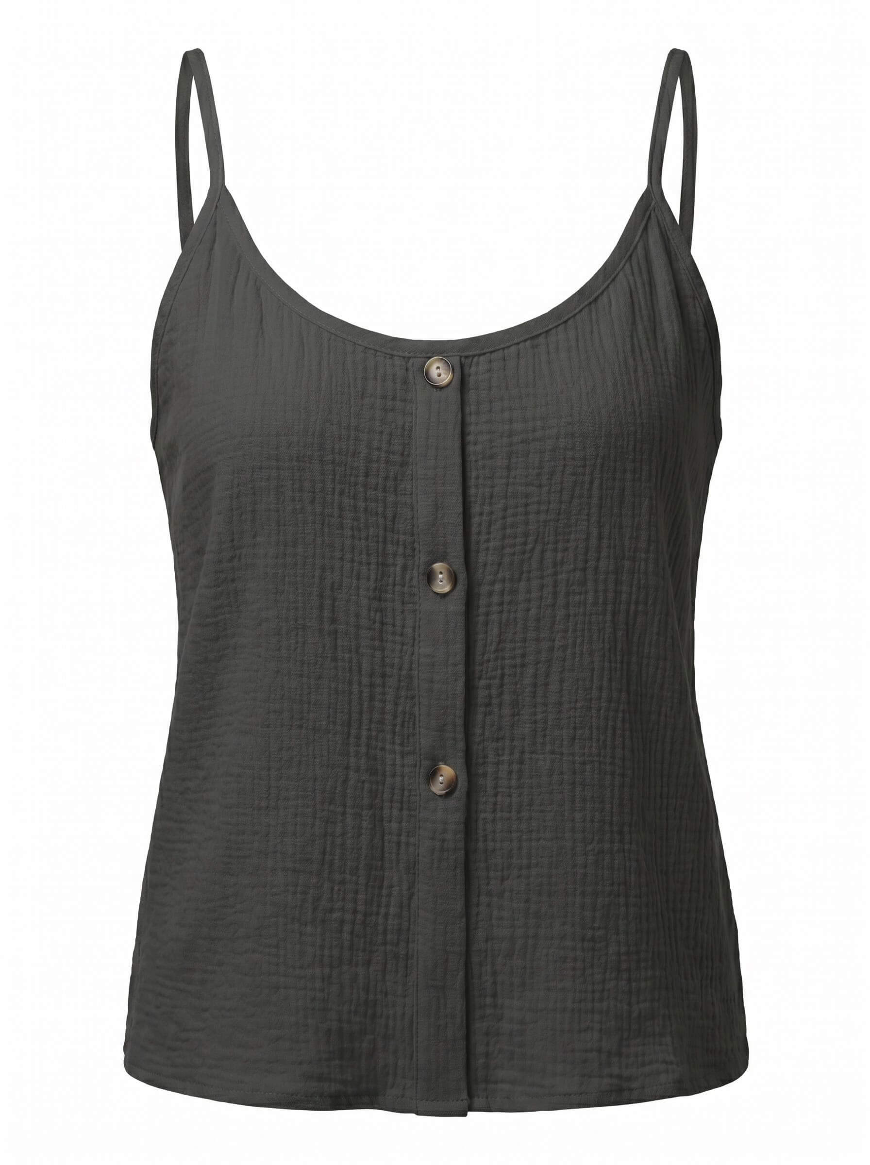 Women’s Button Front Textured Cami Top