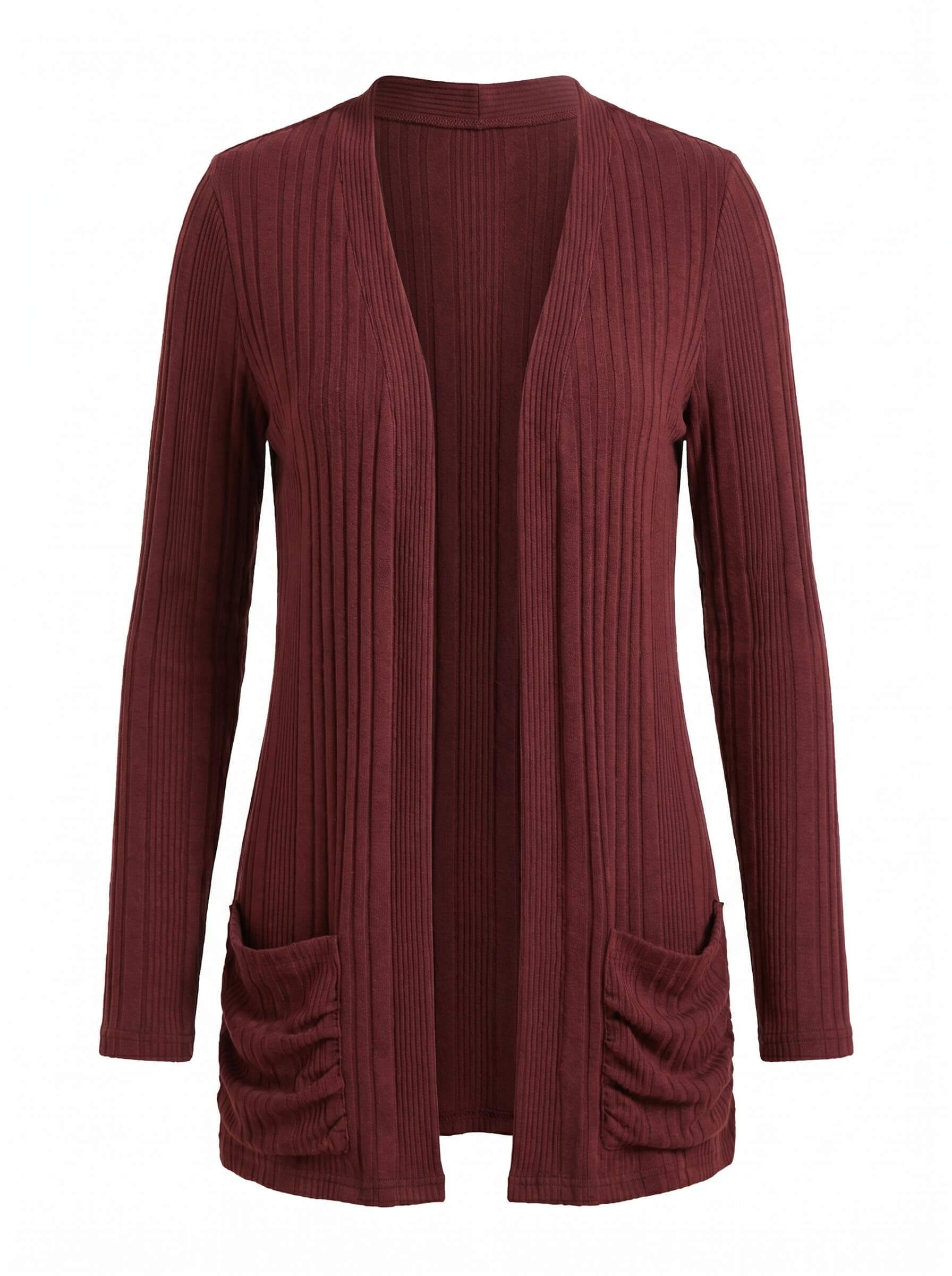 Women’s Ribbed V-Neck Cardigan – Casual Fit & Everyday Comfort