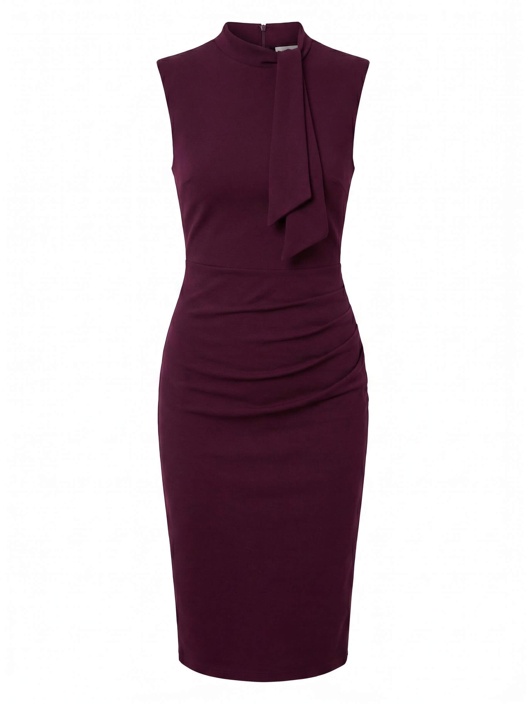 Women’s sleeveless midi dress with a wrap-around V-neck