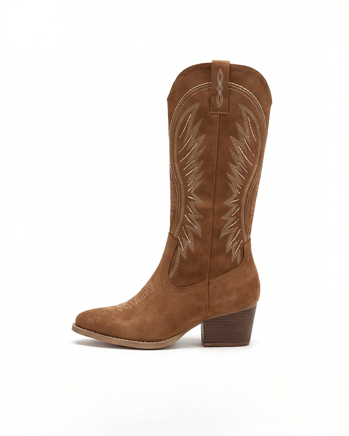 Women’s Knee-High Boots- Western Embroidered