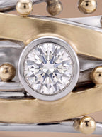 Women’s Layered Gold-Tone Beaded Ring