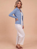 Women’s Textured Knit Button-Up Shirt