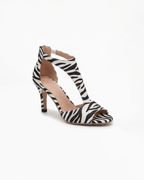 Women’s Block Heel Pumps- Cutout Peep-Toe