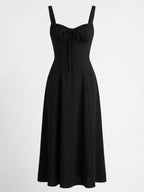 Elegant Floral Corset Midi Dress – Feminine & Flattering