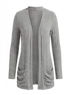 Women’s Ribbed V-Neck Cardigan – Casual Fit & Everyday Comfort