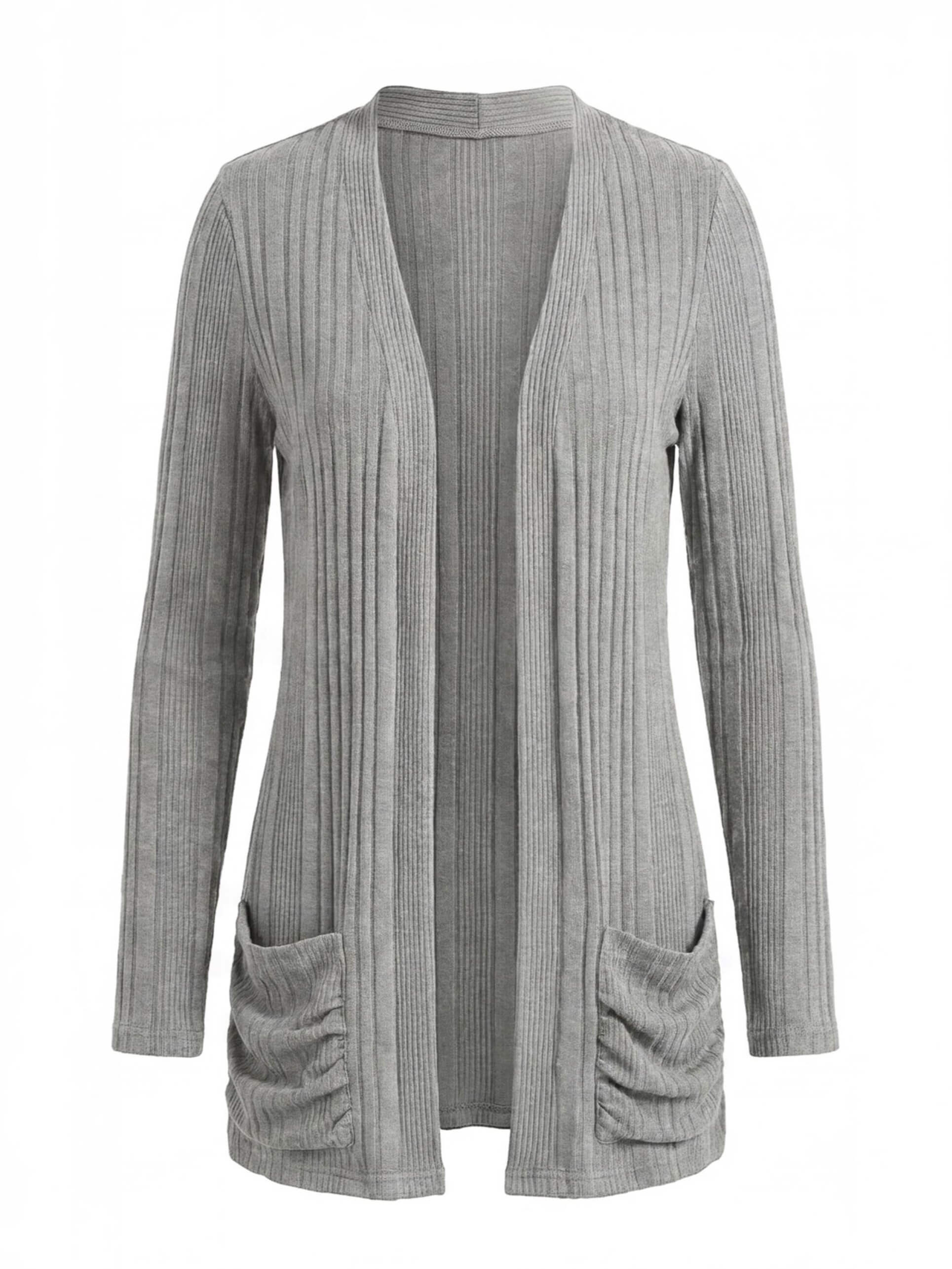 Women’s Ribbed V-Neck Cardigan – Casual Fit & Everyday Comfort