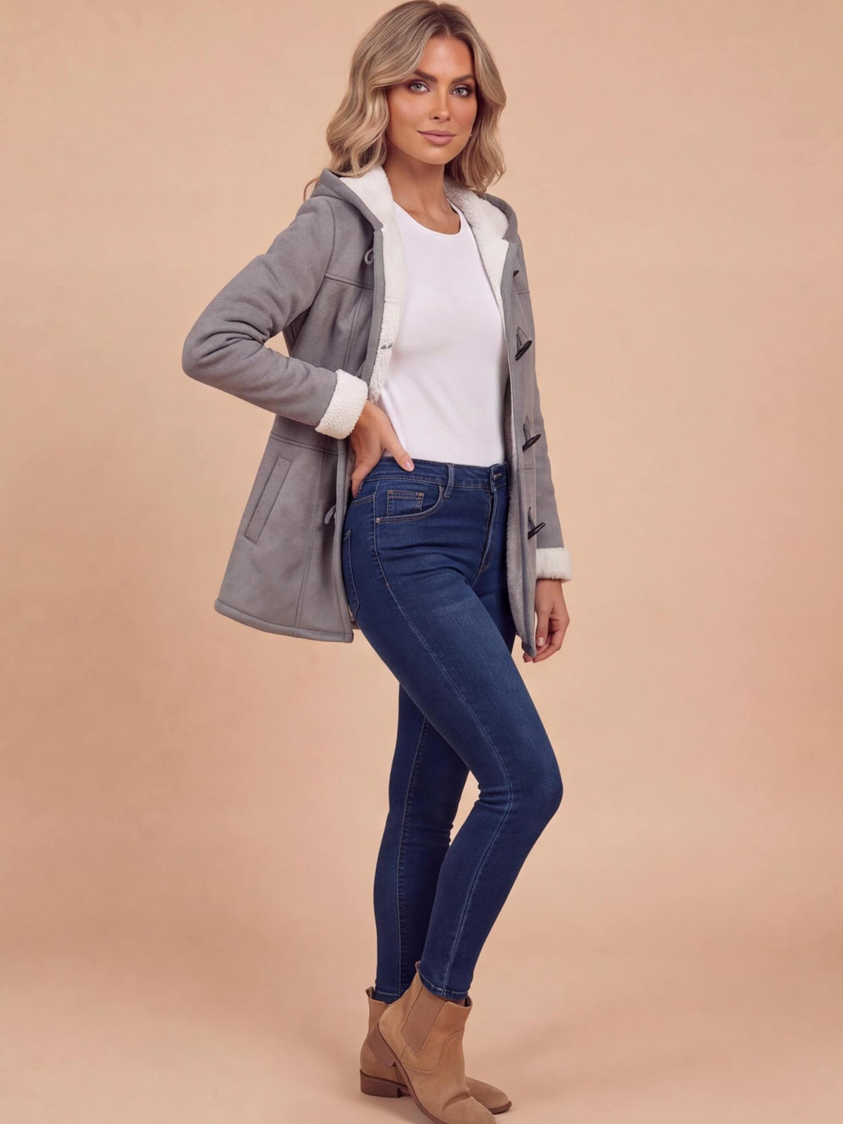 Women’s Hooded Toggle Front Coat