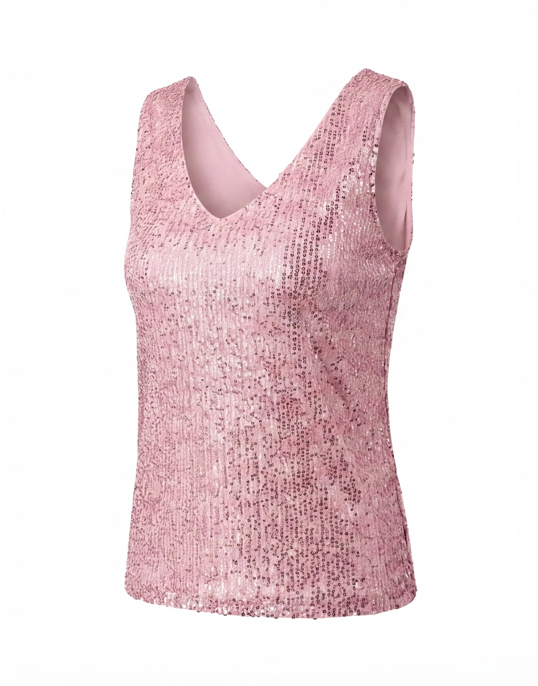 Women’s Sequined V-Neck Sleeveless Top