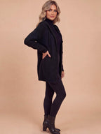 Women’s Chunky Knit Hooded Button-Up Cardigan