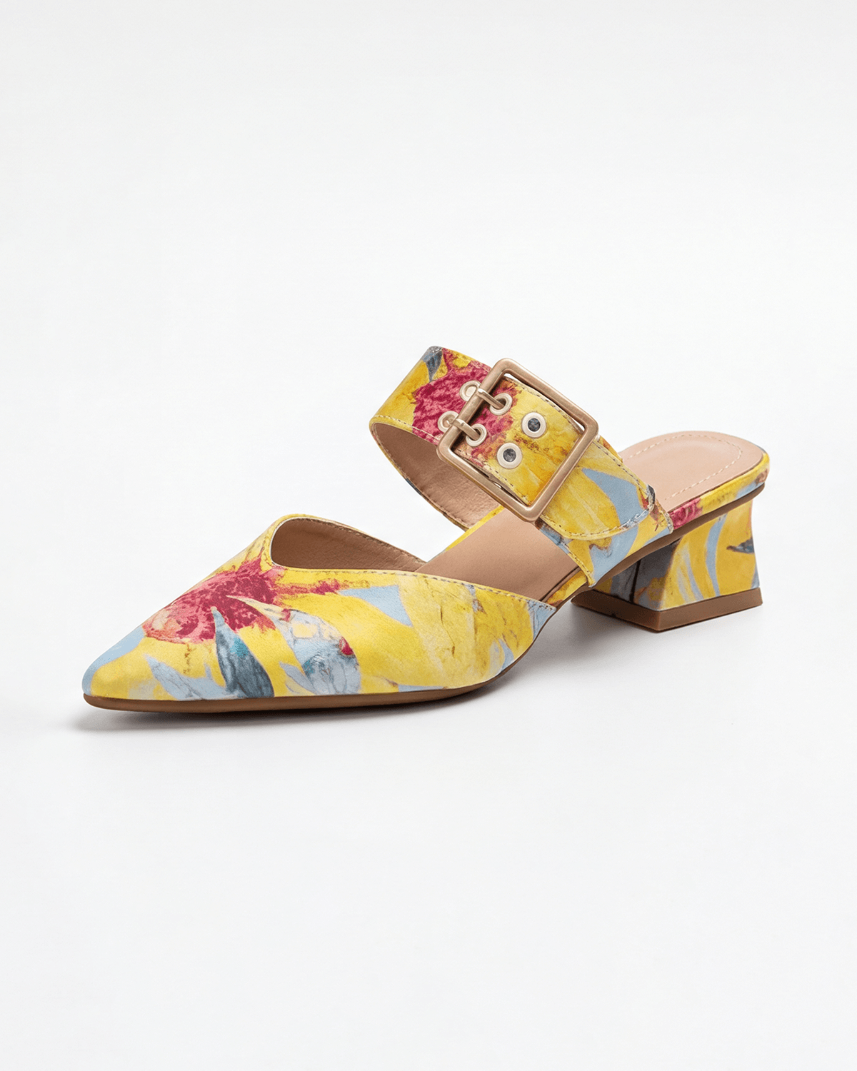 Women’s Slingback Block Heels- Buckle Strap