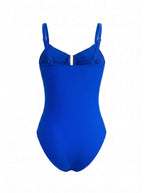 Women’s Ruched Keyhole One-Piece Swimsuit
