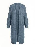 Women’s Long Knit Cardigan – Oversized Ribbed Style & Cozy Elegance