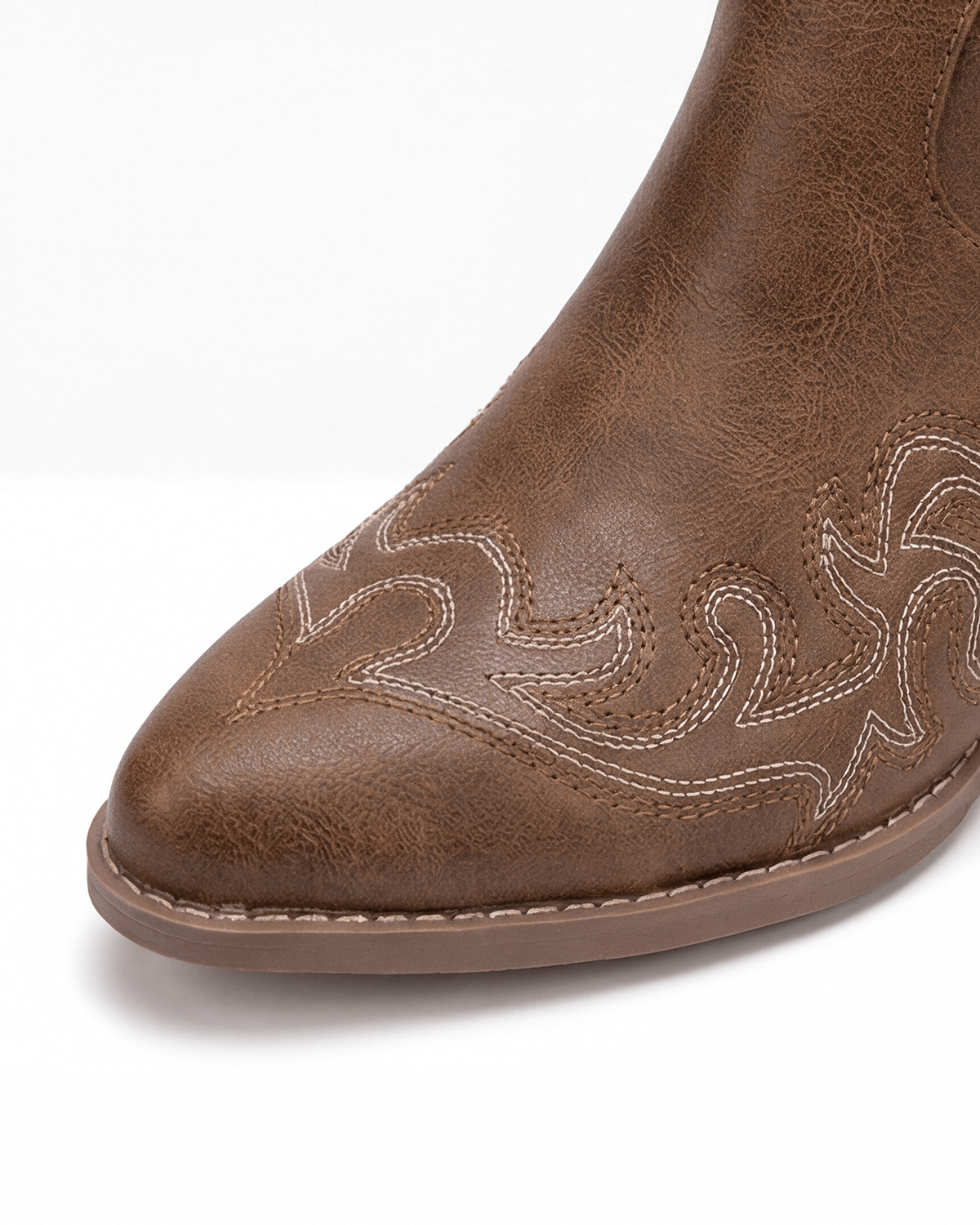 Women’s Knee-High Heeled Boots- Western Stitch