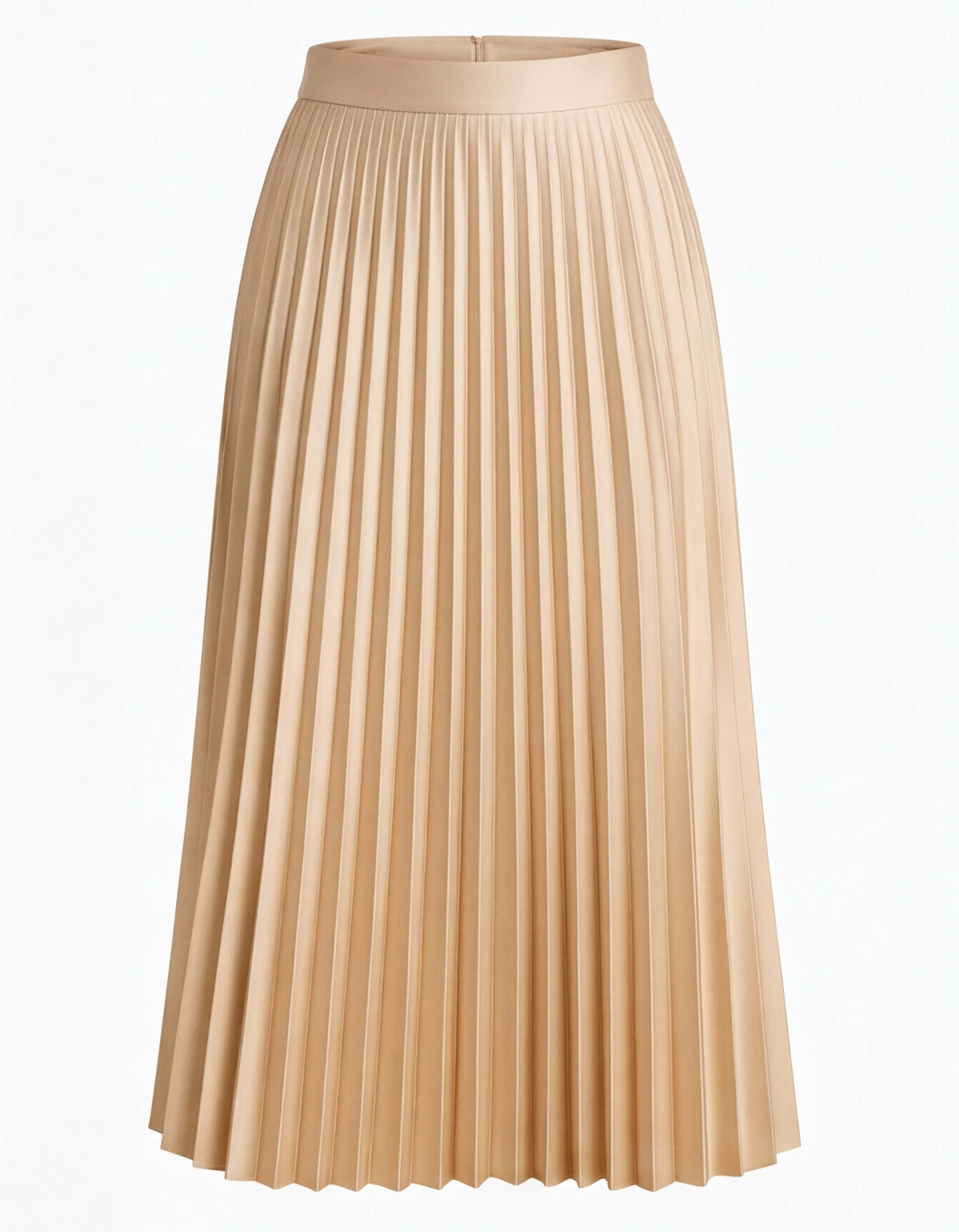 Women’s Pleated Satin Midi Skirt