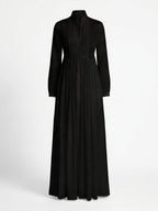 Women’s Button Front Pleated Maxi Shirt Dress