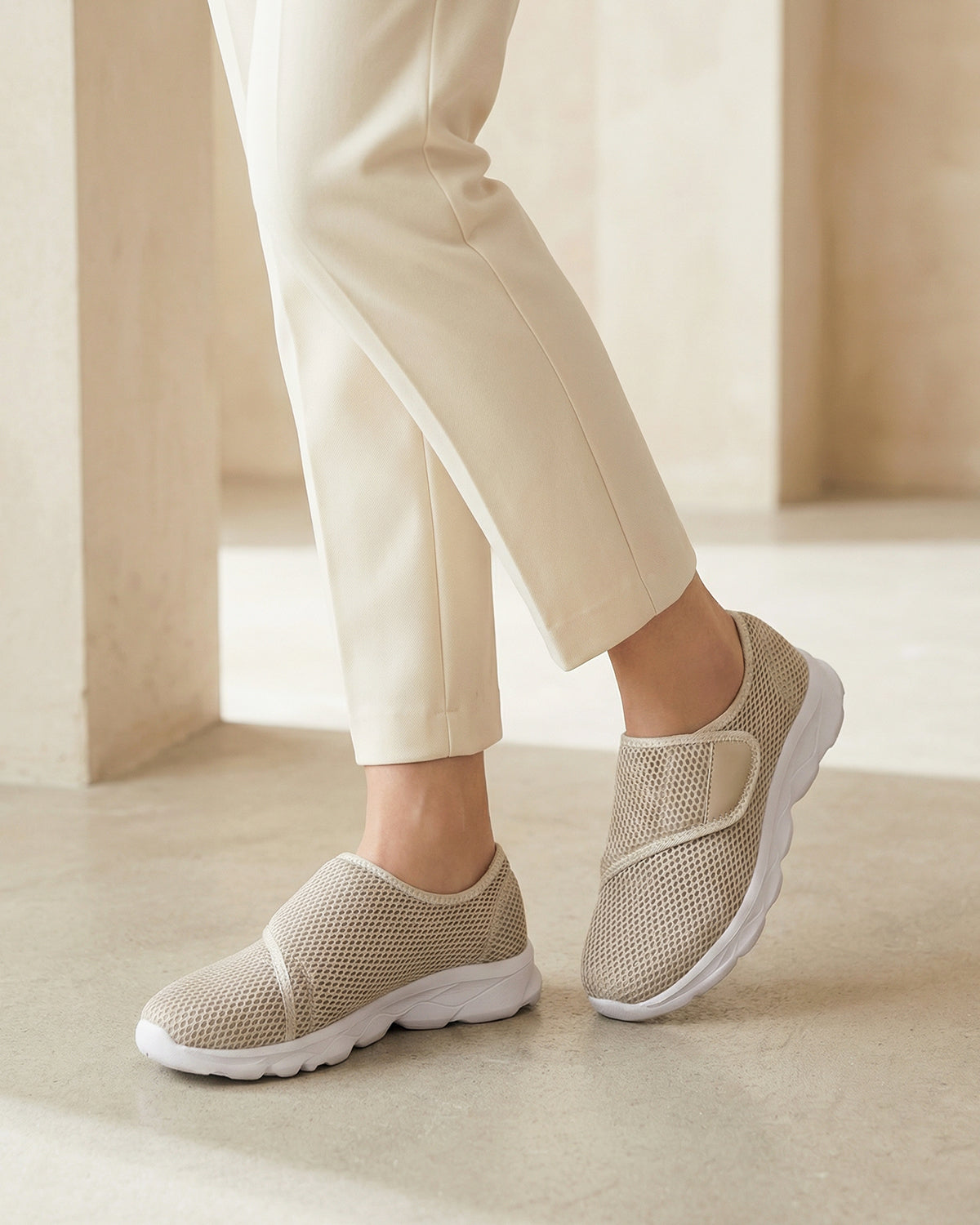 Women’s Mesh Knit Slip-On Walking Sneakers