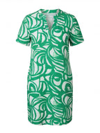 Women’s Abstract Print Pocket Shirt Dress