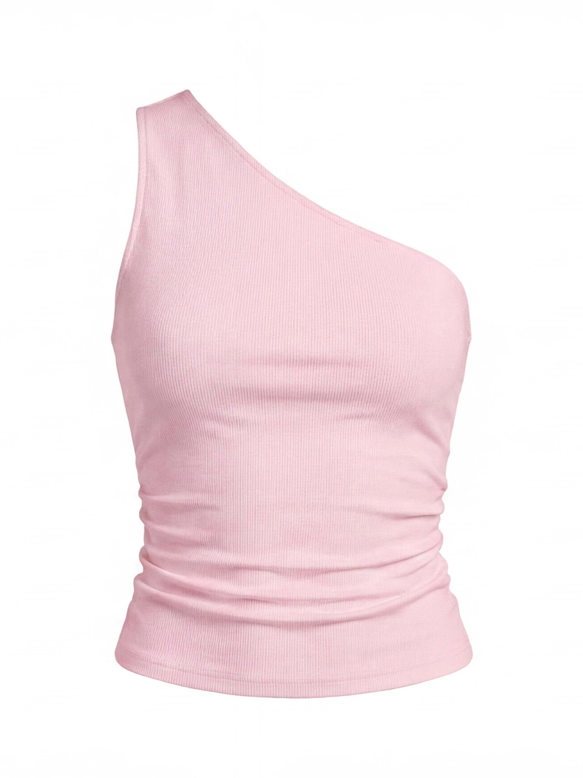 Women’s Asymmetric One-Shoulder Tank Top – Minimalist Stretch Design