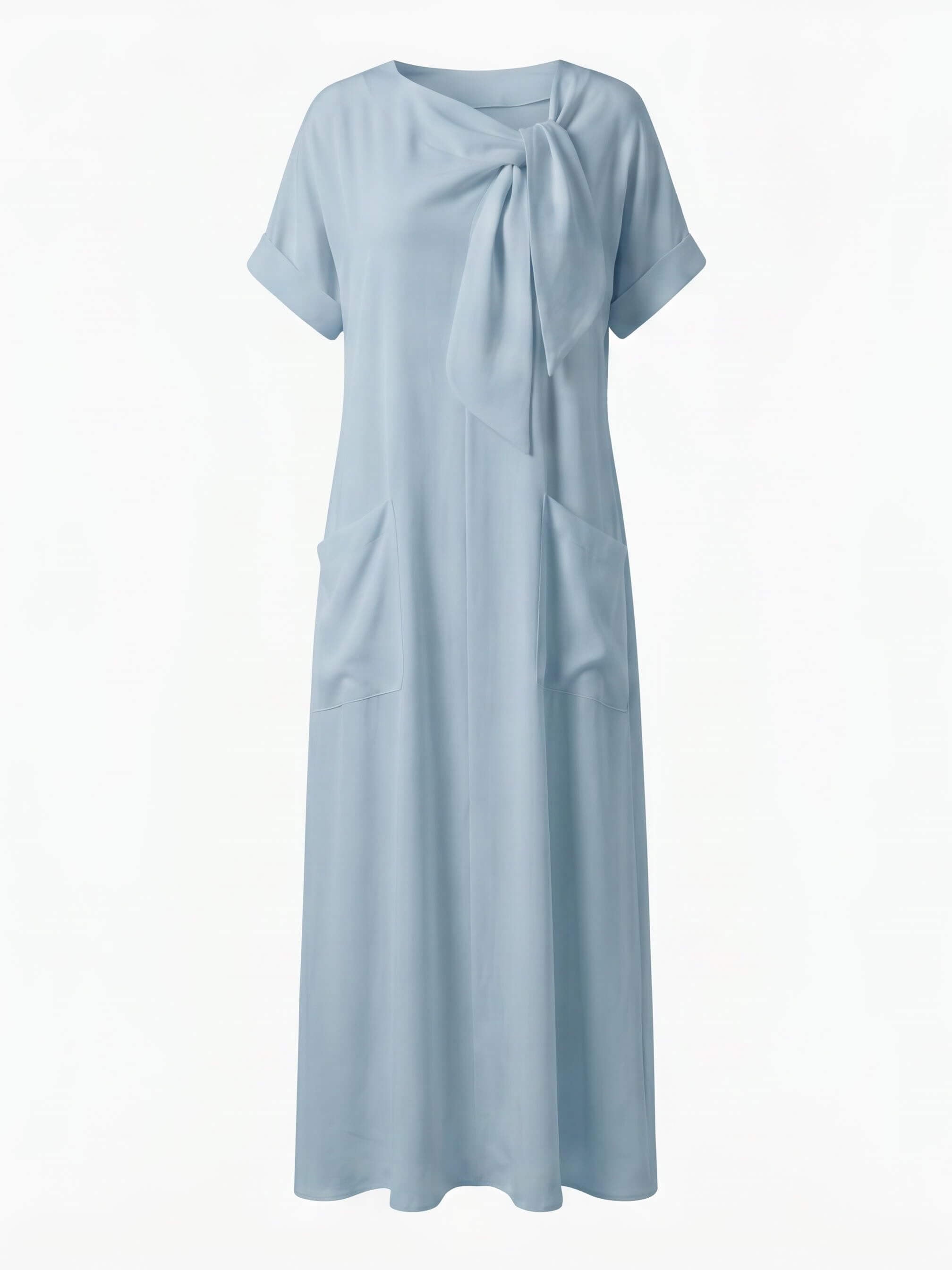 Women’s Bow Neck Pocket Maxi Dress