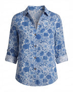 Women’s Floral Button-Up Blouse