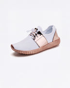 Women’s Slip-On Fashion Sneakers- Elastic Lace