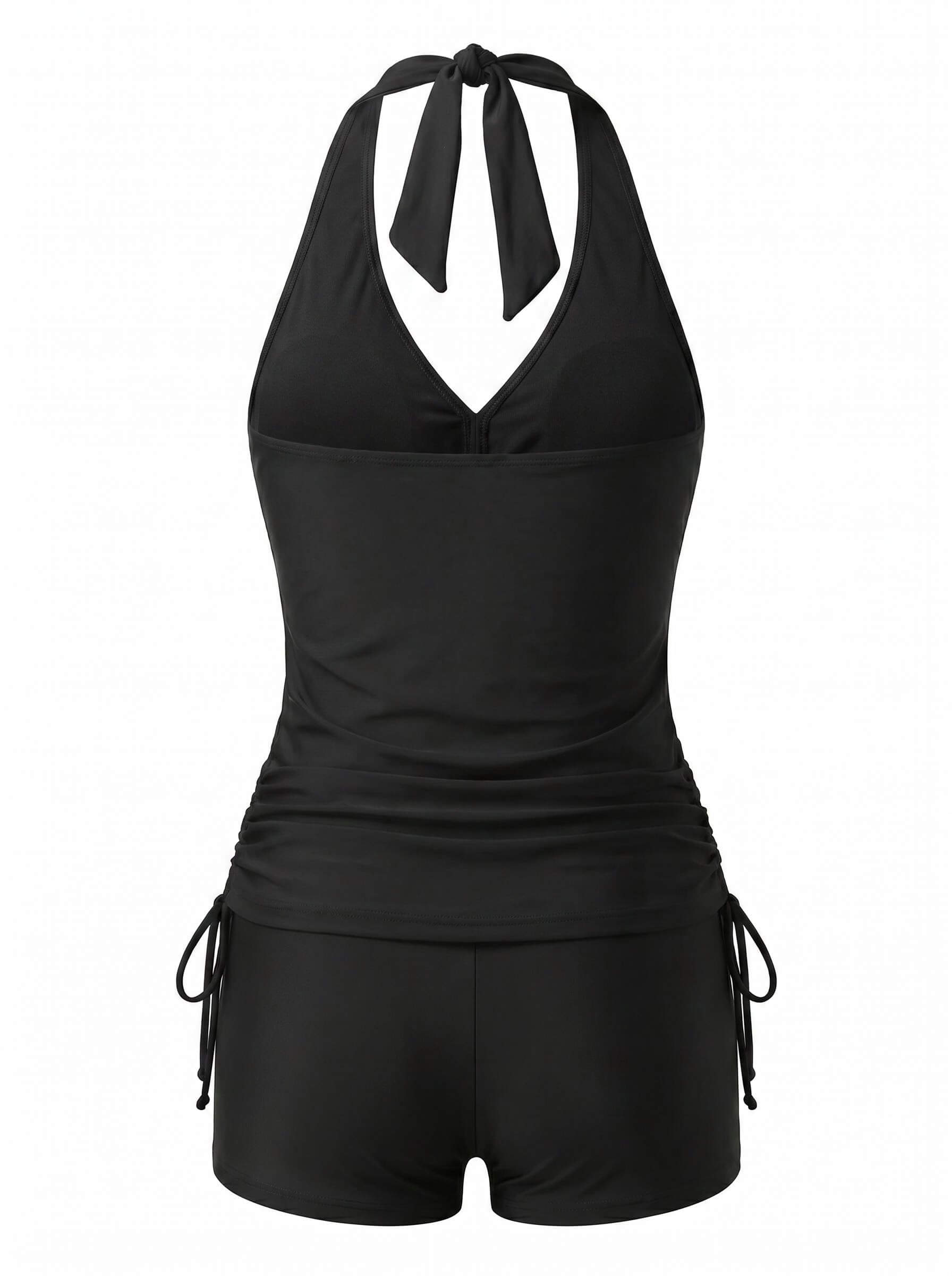 Women’s Halter Wrap Boyshort Bikini Set