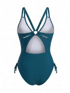 Women’s Side Tie Halter One-Piece Swimsuit