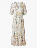 Women’s Dress – Boho Maxi Dress with Tassel Detail