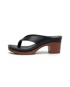 Women’s Block Heel Sandals- Toe-Post