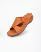 Women’s Contrast Stitching Cutout Slide Sandals