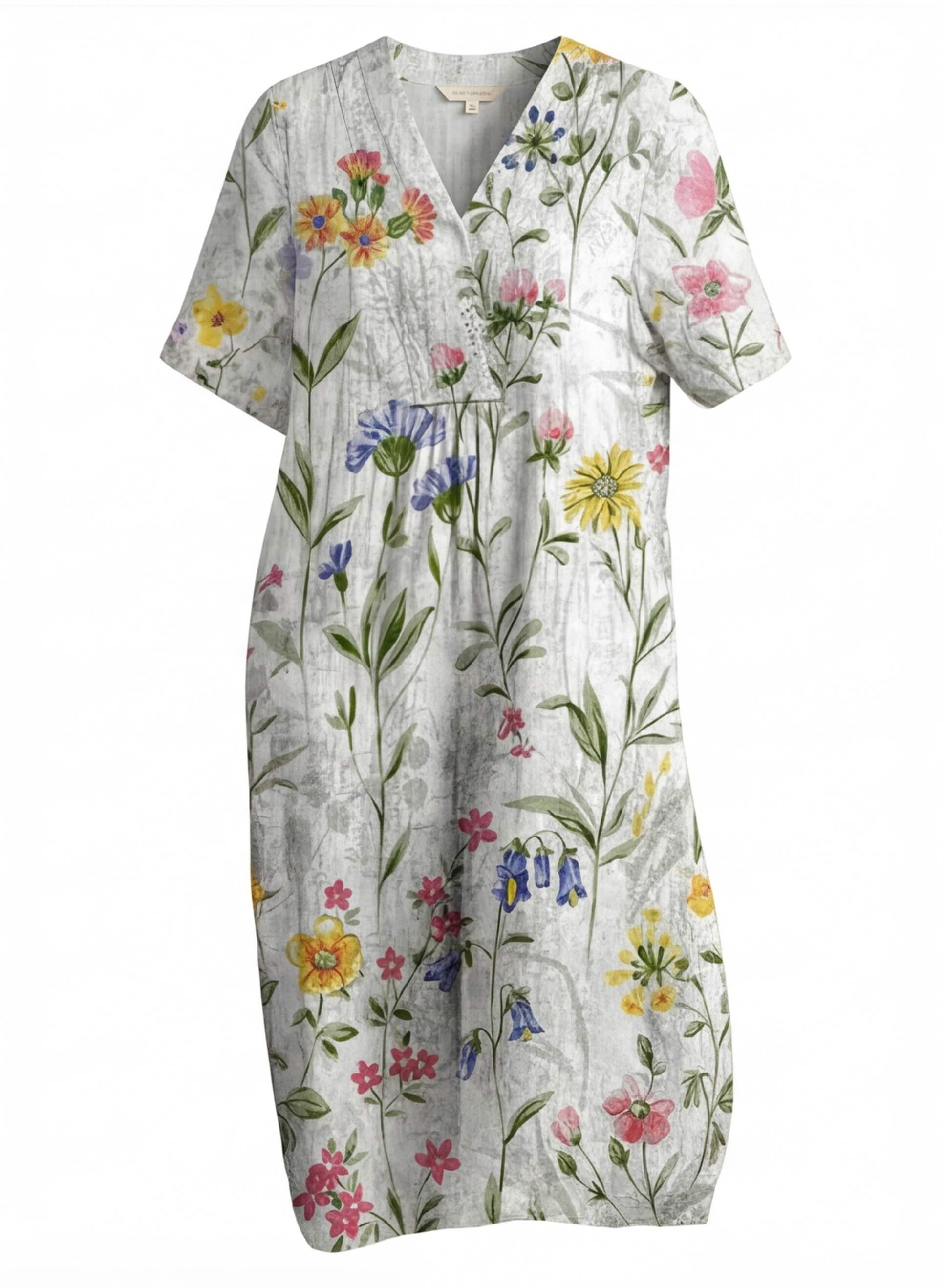 Women’s Floral Summer Dress – Lightweight Loose-Fit Midi