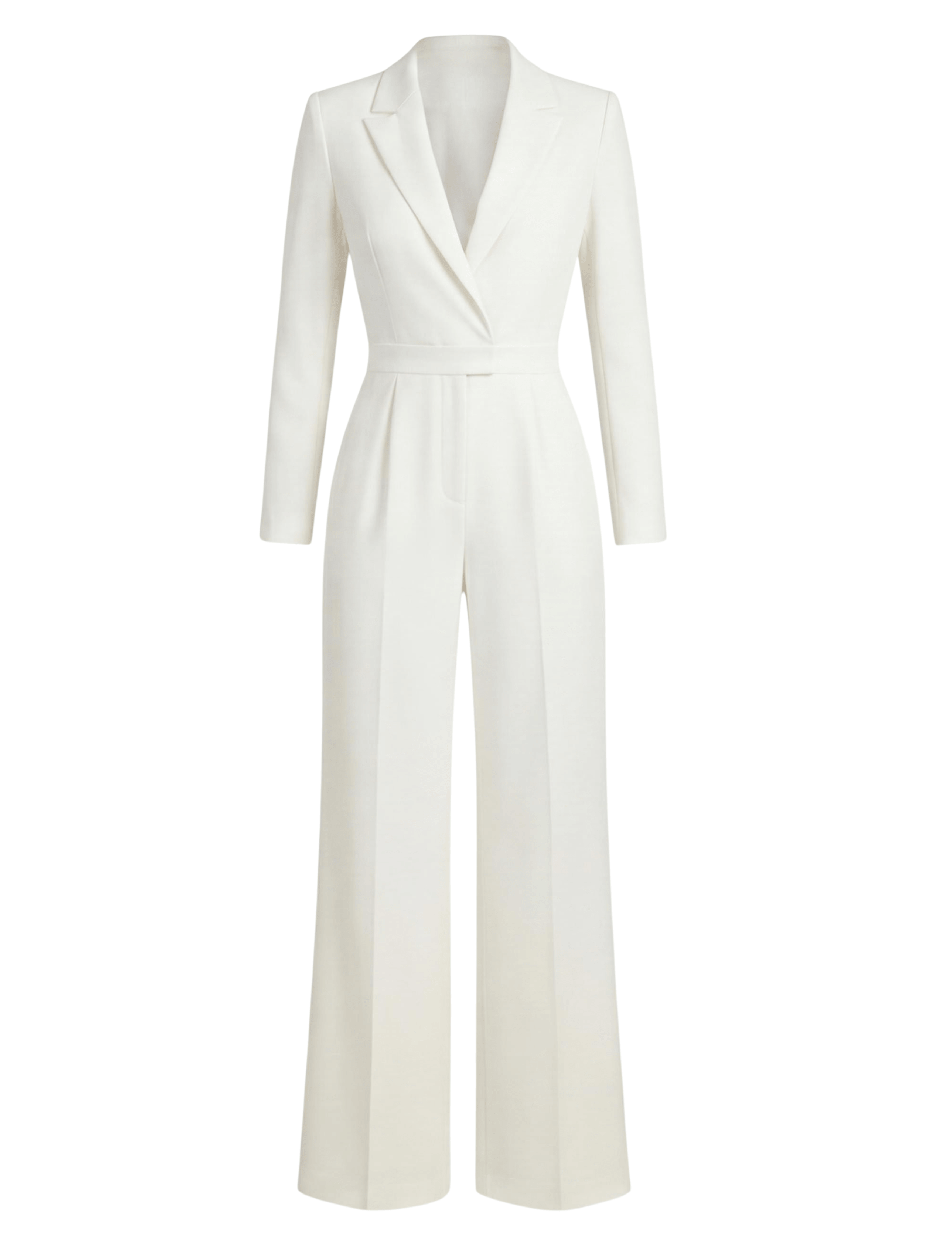 Women’s Jumpsuit – Tailored Long-Sleeve Wide-Leg Jumpsuit