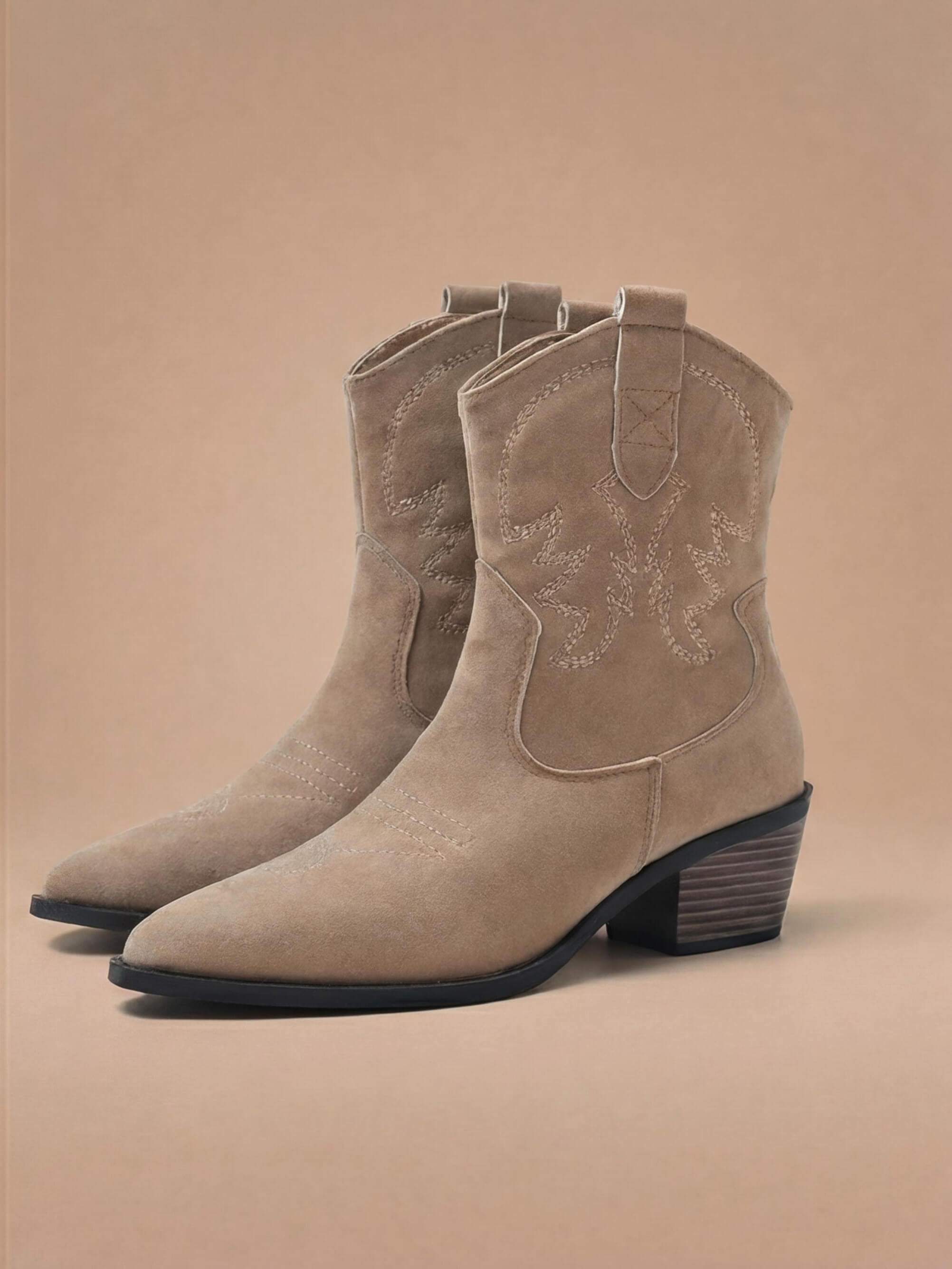 Sage Suede Western Boots