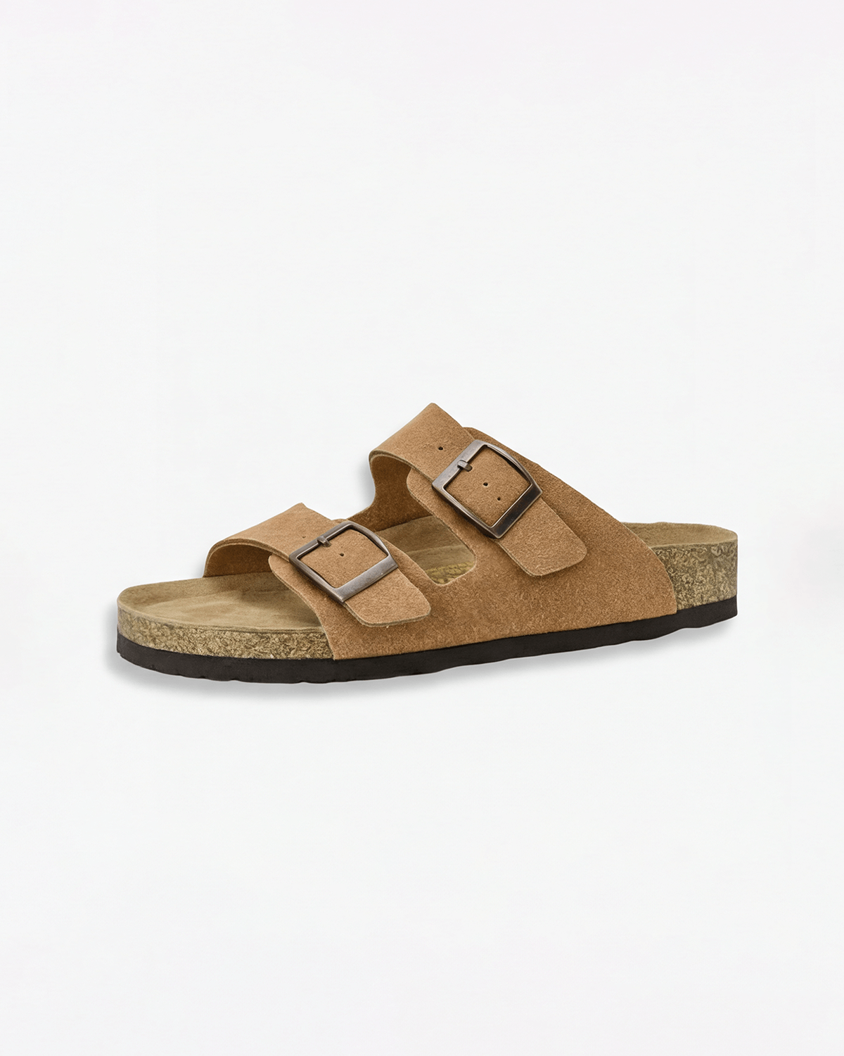 Women’s Slide Sandals- Double-Buckle