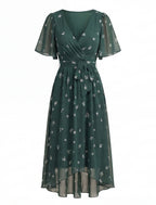 Women’s Floral V-Neck Midi Dress