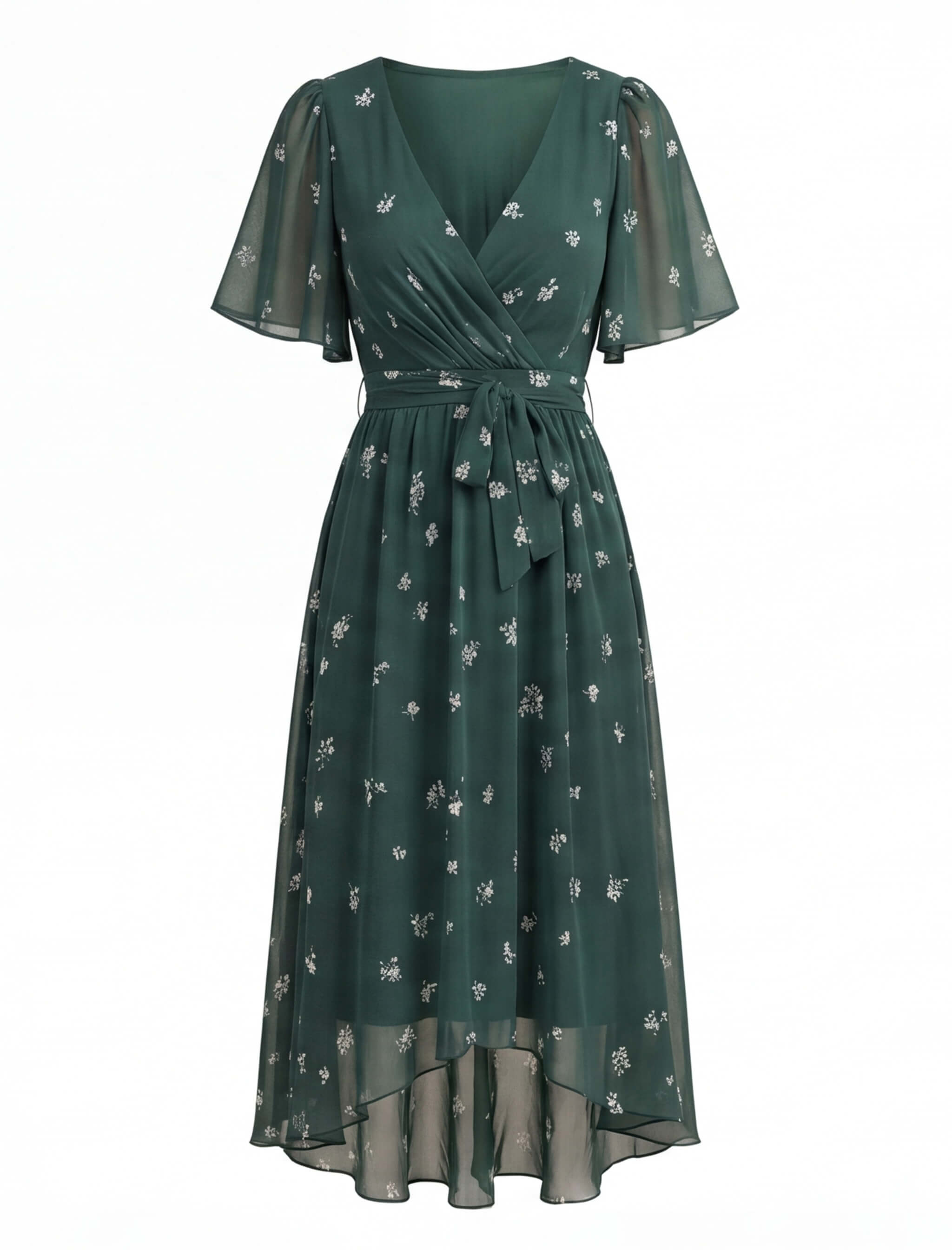 Women’s Floral V-Neck Midi Dress