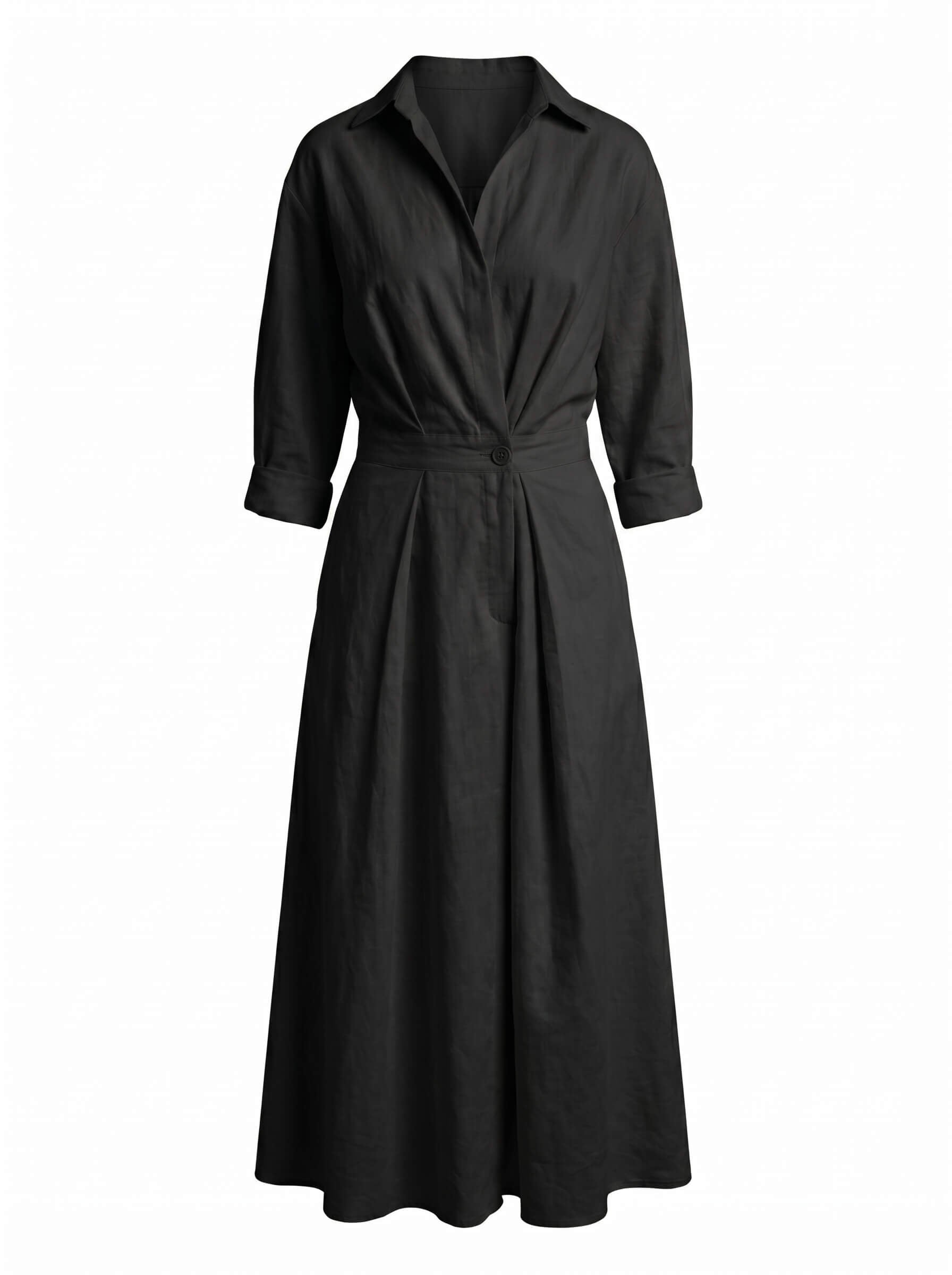 Women’s Tailored Shirt Dress – Flowing Silhouette & Timeless Elegance
