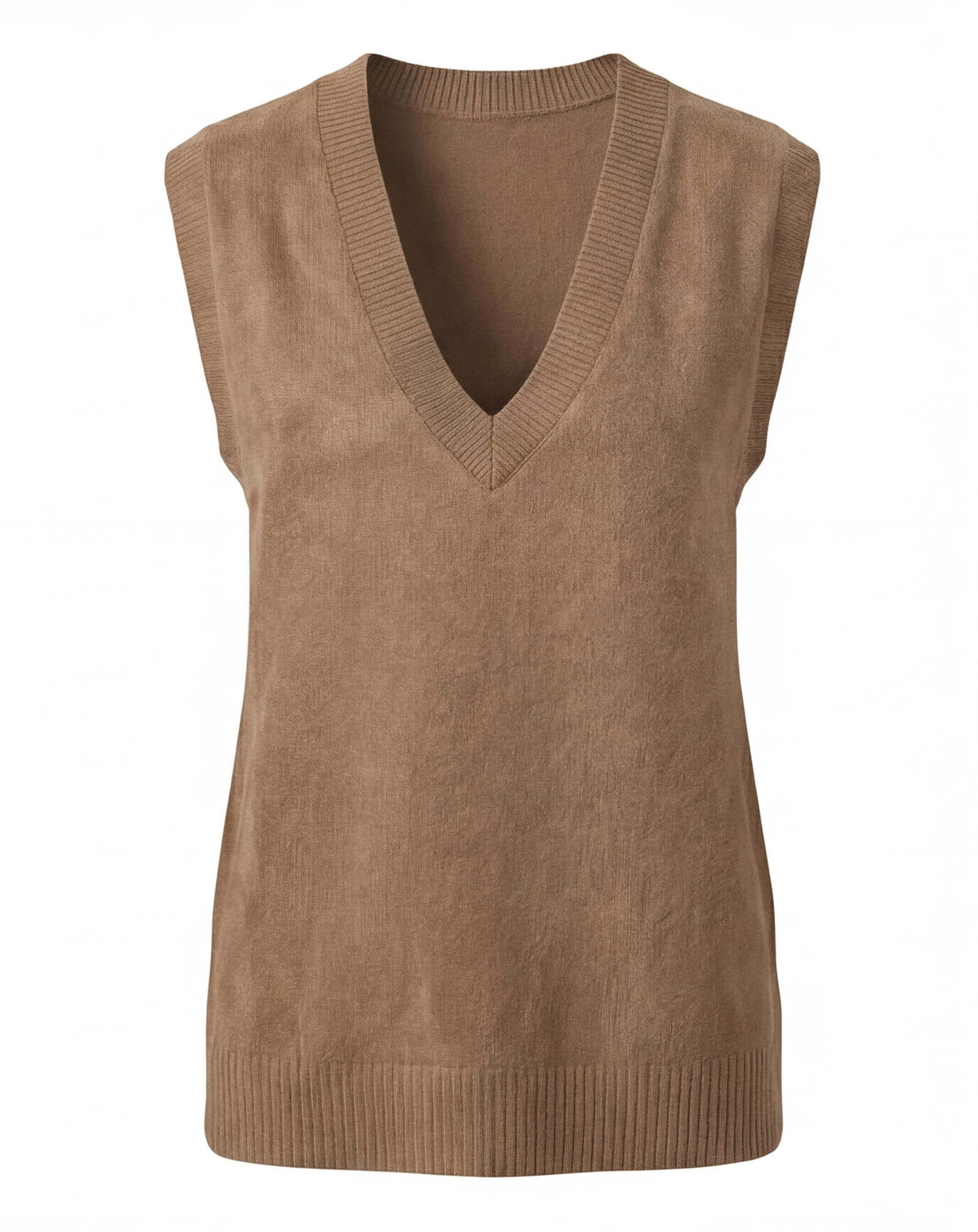 Women’s Knit Sweater Vest – V-Neck Layering Essential & Timeless Style