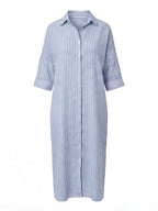 Women’s Striped Shirt Dress – Lightweight & Effortless Elegance