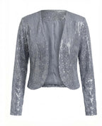 Women’s Glitter Sequin Cardigan Jacket – Cropped Fit & Evening Sparkle