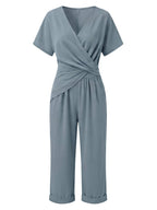 Women’s Wrap Front Cuffed Jumpsuit