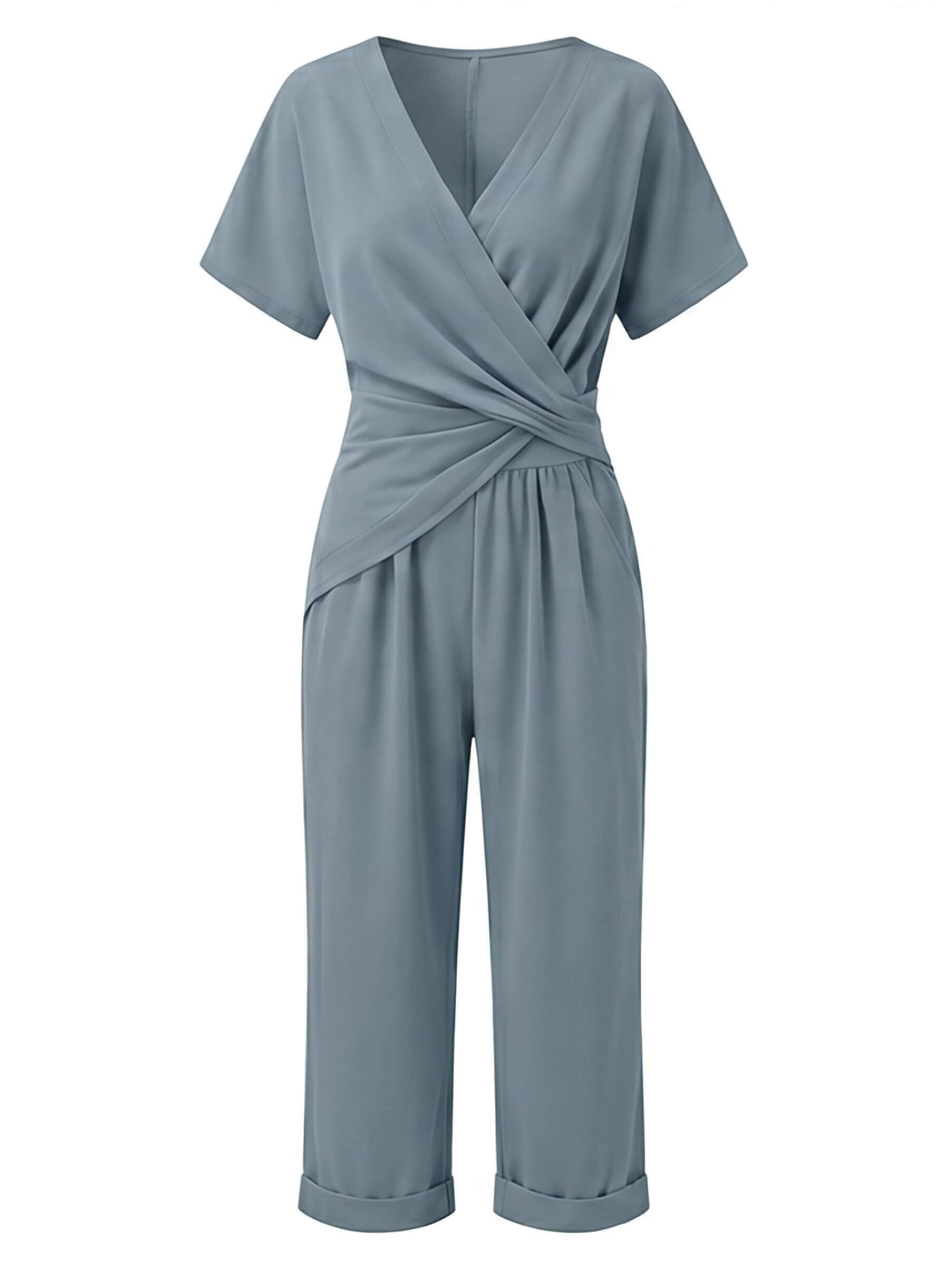 Women’s Wrap Front Cuffed Jumpsuit