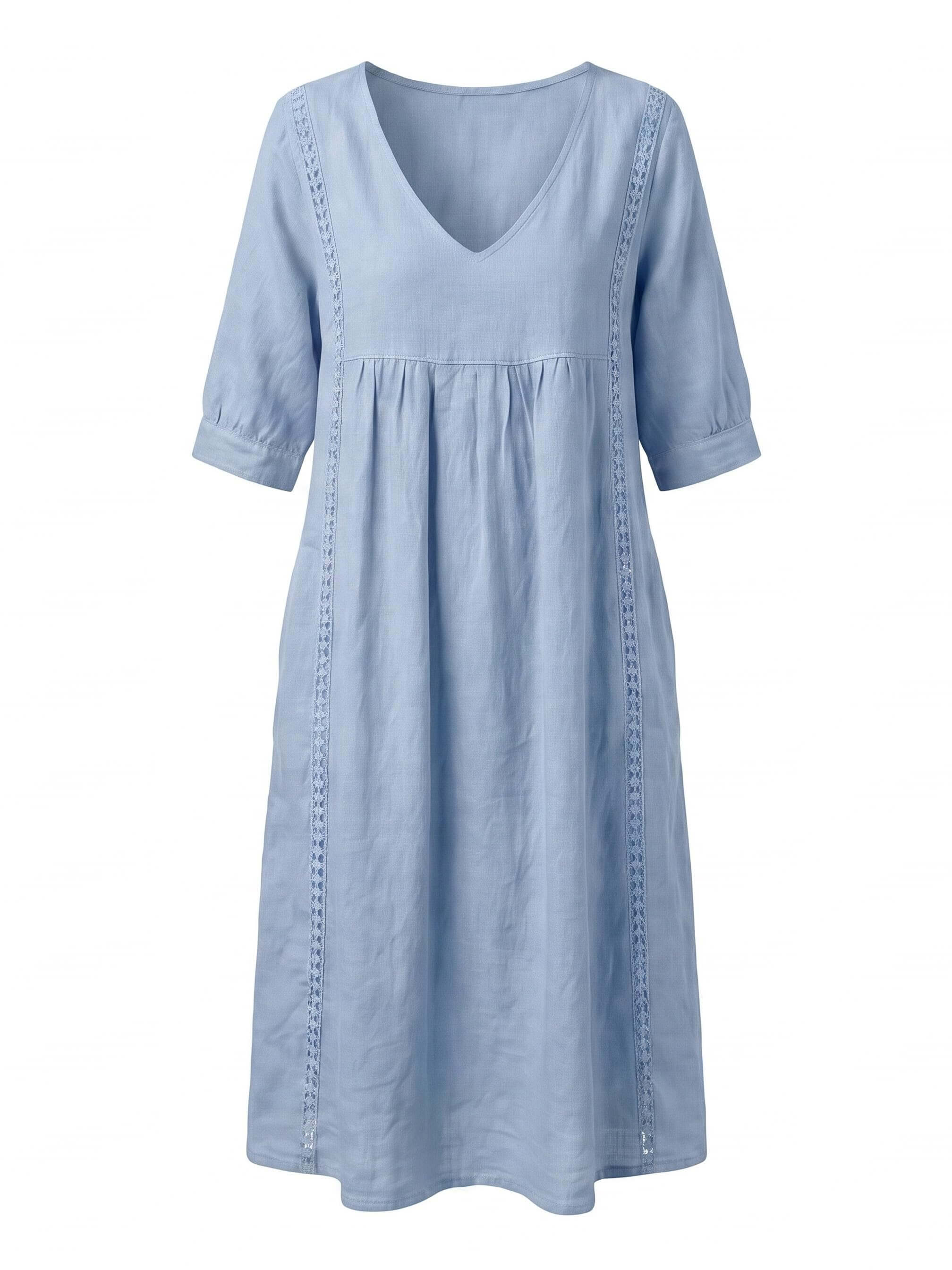Women’s V-Neck Pocket Midi Dress